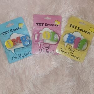 🔴 5/$20 TXT erasers 3×